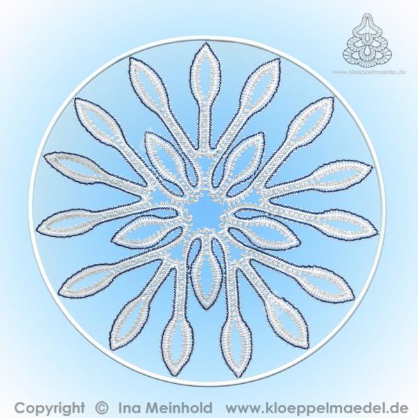 446 Klöppelbrief  Fensterbild „Schneeflocke“